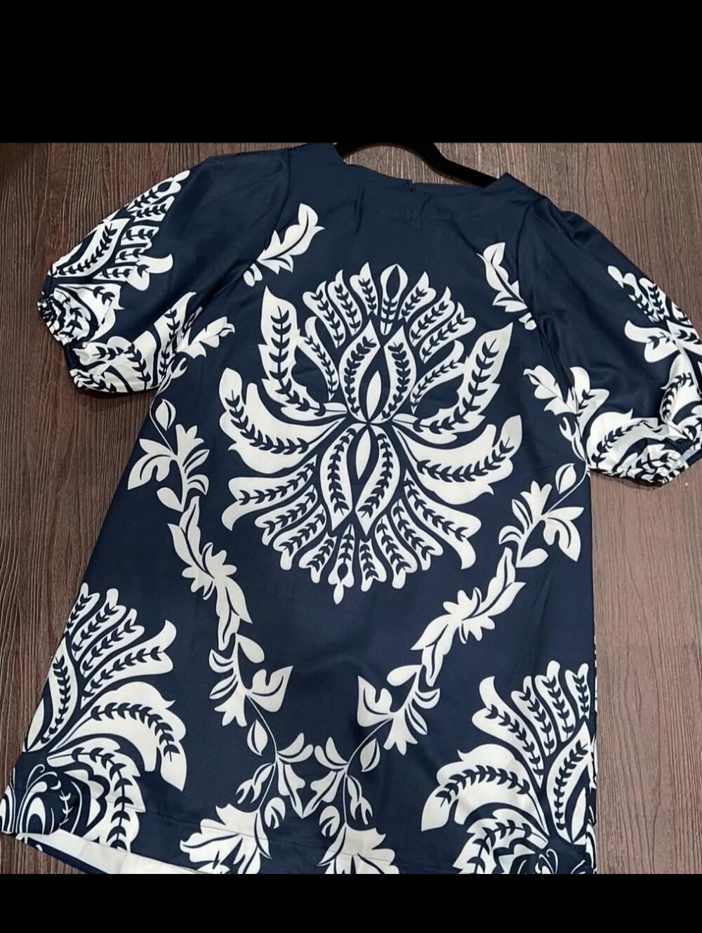 Umgee Navy & White Floral Print Shift Dress
